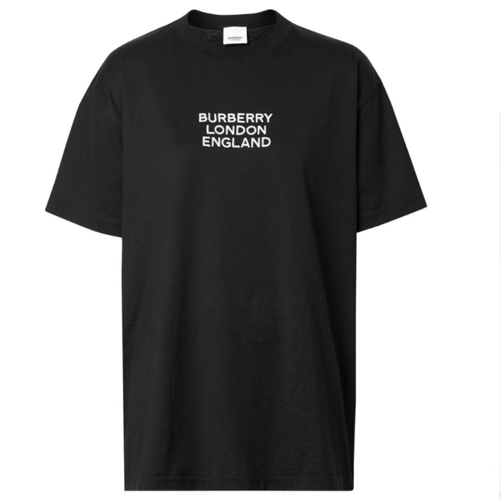 Burberry London Embroidered Oversized Logo T-Shirt